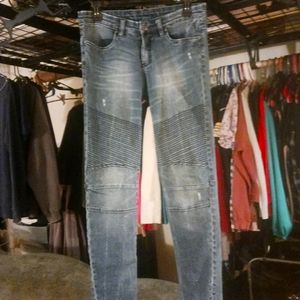 SL8 Women's Distressed Moto Skinny Jeans